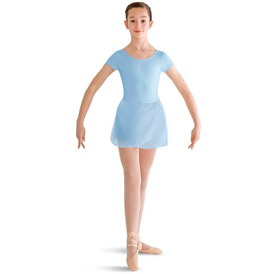 Child Basic Short Sleeve Dance Dress - Pastel Blue