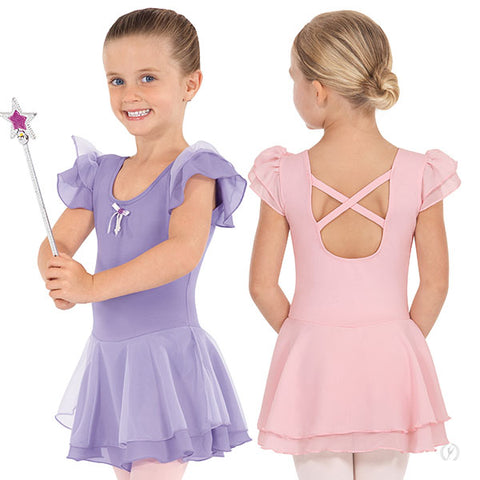 Child Ruffle Sleeve Dance Dress