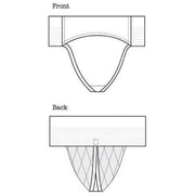 Men's Quilted Cotton Panel Thong Dance Belt