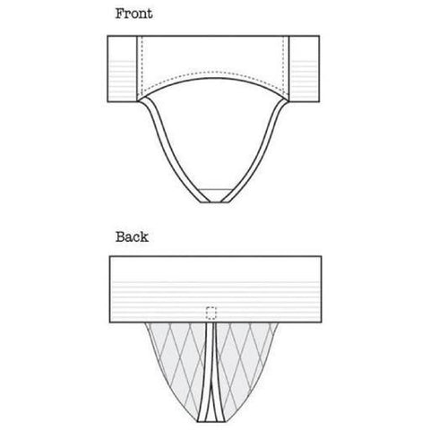 Men's Quilted Cotton Panel Thong Dance Belt