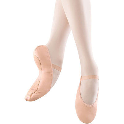 Child Dansoft Leather Split Sole Ballet Shoes - Pink