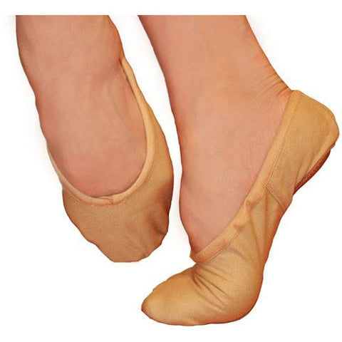 Adult Split Sole Canvas Ballet Shoes - Flesh