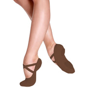 Adult Bliss Stretch Canvas Ballet Shoes - Mocha and Sand